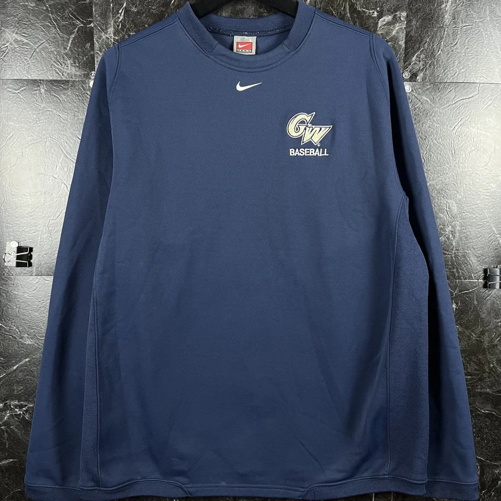 Nike Men's Navy Therma-Fit GW Baseball Sweatshirt Large